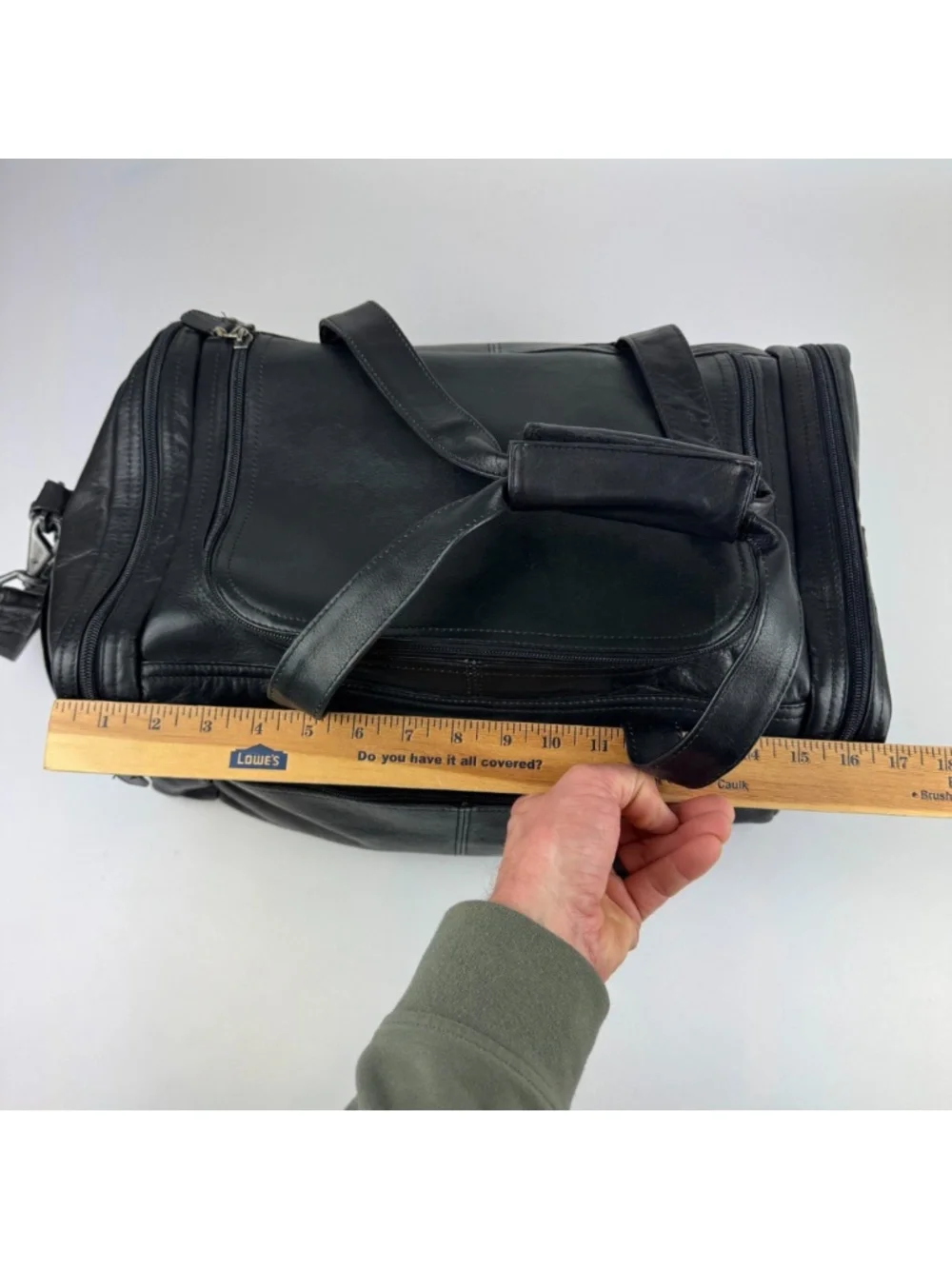 Dilana Design Collection Dorado Leather Duffle Bag Weekender Black *Read Desc